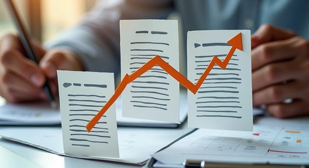 Upward career growth chart symbolising employability after career-focused training in Brampton